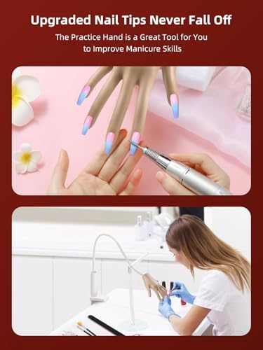 Nail art tips application on Niqzopa fake practice hand