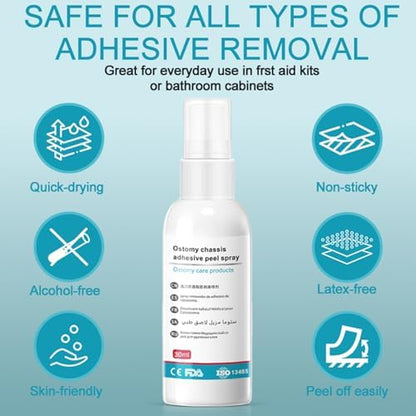 Alcohol free silicone adhesive remover bottle showing 30 milliliters size.