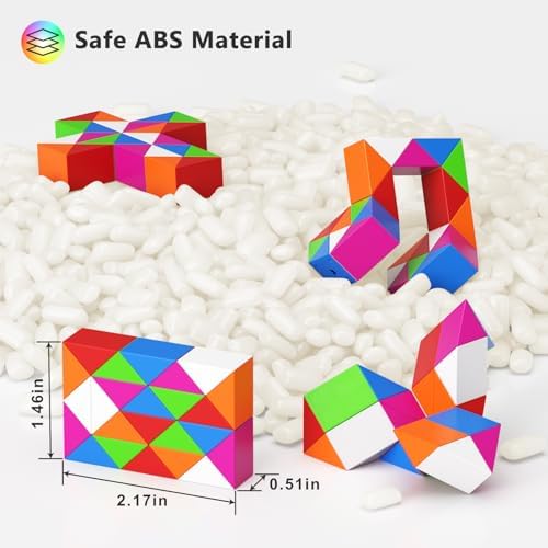 Vdealen mini magic snake cubes transformed into different animal and geometric shapes
