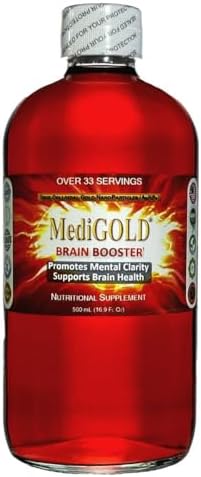 Nutraneering MediGOLD Brain Booster 500 mL Glass Bottle Supplement