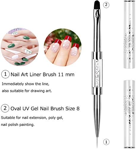 Ycyan nail brush showing oval UV gel tip for extension application