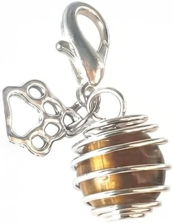 DogTrust cat collar charms close up highlighting the heavy duty metal lobster clasp attachment mechanism