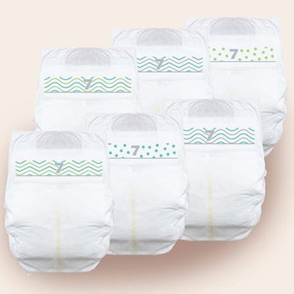 Side view of Cuties Skin Smart diapers showing flexible tabs
