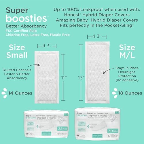 Close up of the absorbent core material of the Super Boosties insert