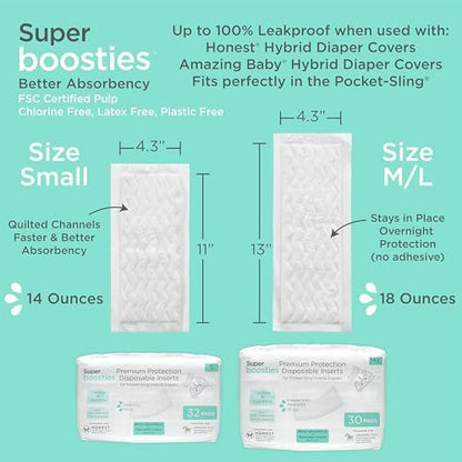 Close up of the absorbent core material of the Super Boosties insert