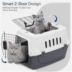 Miramingle durable plastic cat carrier ergonomic handle close up