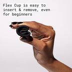 Flex Cup Starter Kit contents including the Size 01 cup, two disposable discs, and a storage bag.