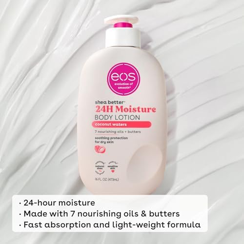 Eos lightweight non greasy shea butter lotion product label details