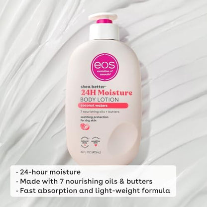 Eos lightweight non greasy shea butter lotion product label details