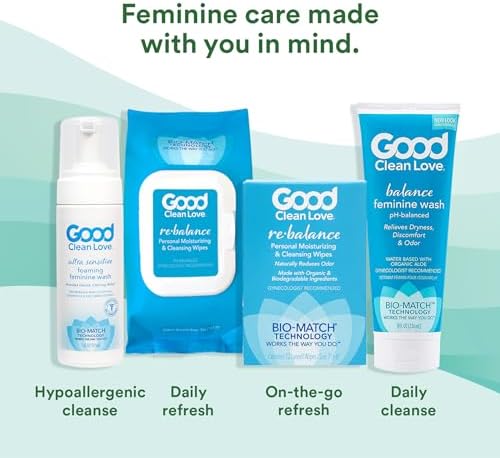 Good Clean Love 5 ounce bottle showing natural ingredients like snow mushroom and lactic acid.