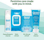Good Clean Love 5 ounce bottle showing natural ingredients like snow mushroom and lactic acid.