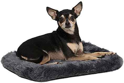 MidWest Homes for Pets QuietTime XXS Dog Bed - Gray Faux Fur Bolster, Ultra-Soft and Machine Washable, Fits 18-Inch Crates and Carriers, for Small Dogs and Cats - Image 2