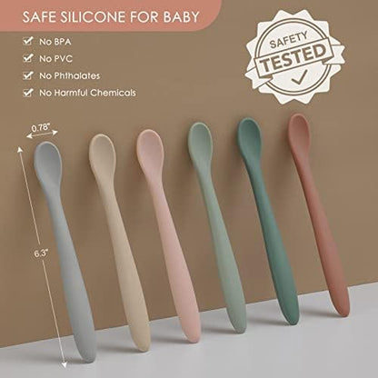 Close up view of the soft flexible tip on the NETANY first stage infant spoon