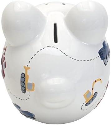 Child to Cherish boys keepsake piggy bank showcasing detailed glazed finish and artwork