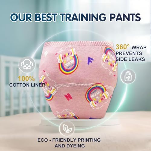 Close up view of the inner absorbent lining of the YIKG toddler training underwear.
