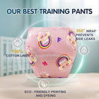 Close up view of the inner absorbent lining of the YIKG toddler training underwear.