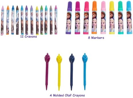 Four unique figural crayons and character stampers from the deluxe children art bundle.