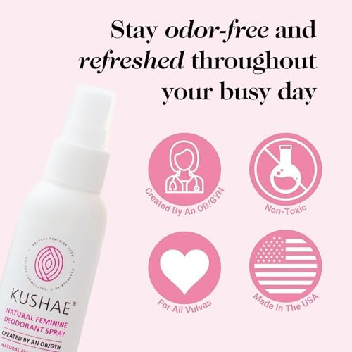 Authentic USA imported Kushae feminine spray for all day sweat protection
