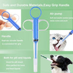 Safe veterinary style pill launcher for home use in multi pet households