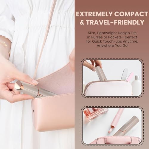 Champagne colored Infinity Choices facial hair remover with cap removed