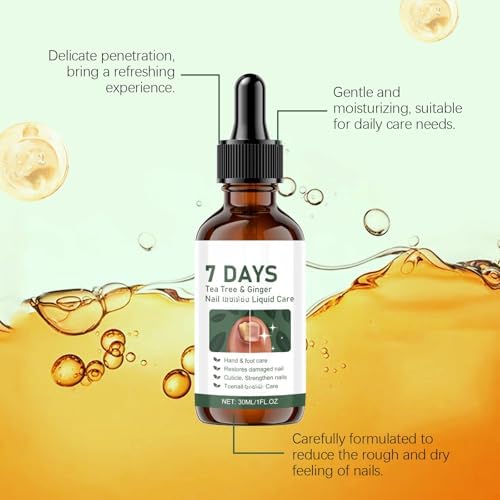 Tea tree and ginger cuticle oil application