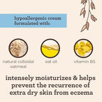 Steroid-free hypoallergenic baby eczema moisturizer accepted by National Eczema Association