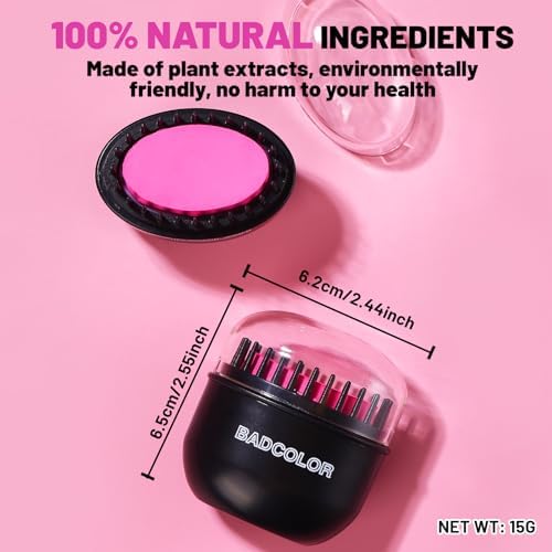 Close up of Badcolor temporary hair chalk comb applicator