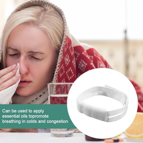 Elastic nasal dressing holder showing stretchable ear loop design
