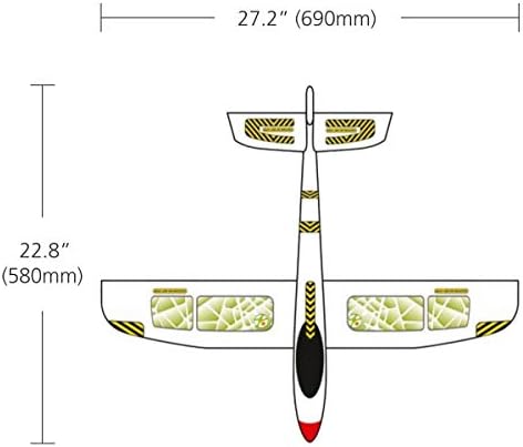HABA styrofoam toy glider showing the adjustable tail slots for boomerang loop settings