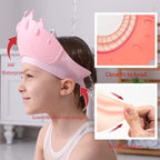 Waterproof silicone baby shampoo hat leakproof rim detail