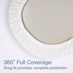 Soft cotton blend changing pad cover on nursery table