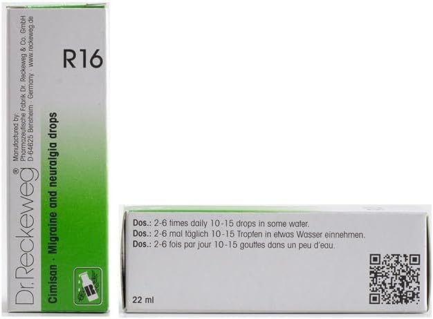 Dr. Reckeweg R16 homeopathic 22ml bottle packaging details