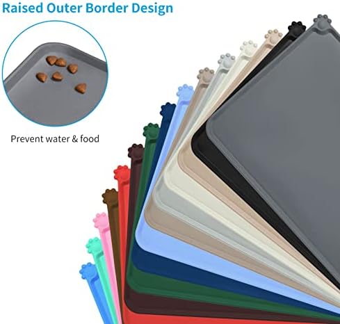 Audwud Silicone Waterproof Pet Feeding Mat non slip texture