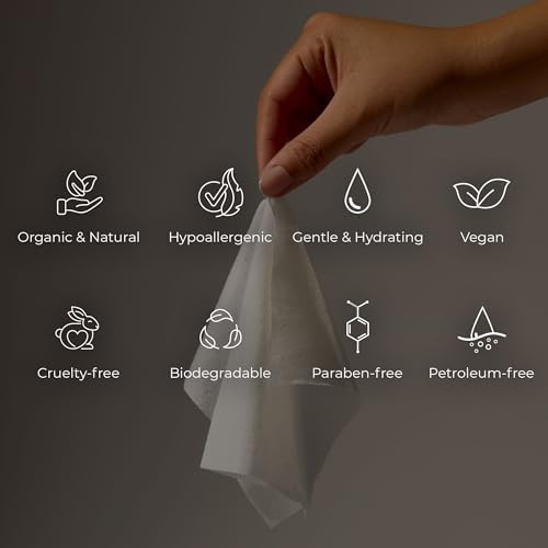 Close up of the pH balanced feminine towelette texture for sensitive skin.