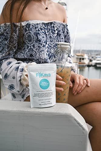 FijiKava relaxation supplement nutritional facts label and ingredient list information.