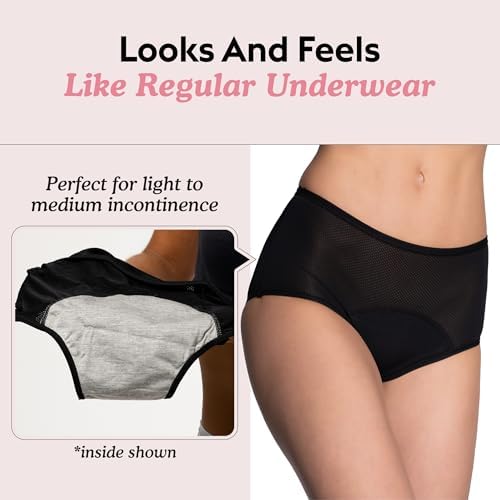 Everdries protective ladies briefs detailing the inner multi-layered mesh core designed for maximum fluid absorption.