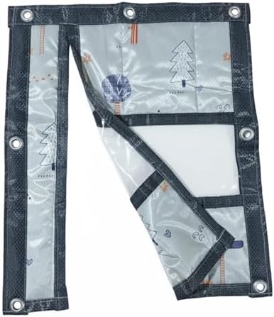 ZZOFSWORM magnetic pet door curtain demonstrating automatic closing feature on a dog house