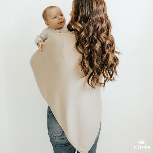 Toci Mom nursing poncho displayed as a versatile baby blanket