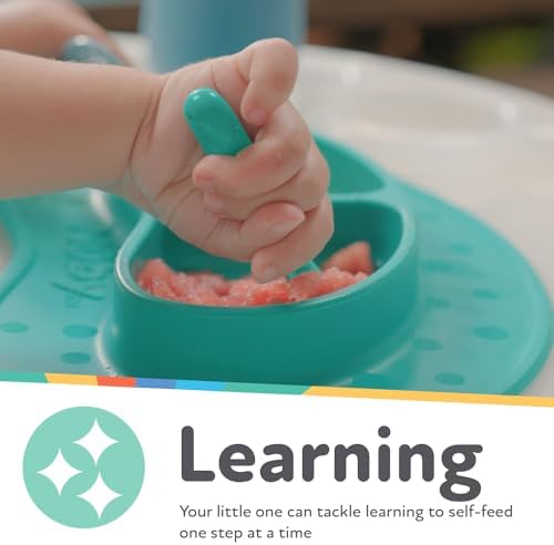 Nuby silicone baby spoons package showing the six months plus multi stage indicator