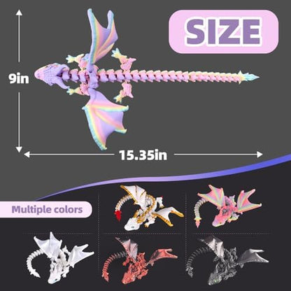 Close up of 3D printed crystal dragon desk decor