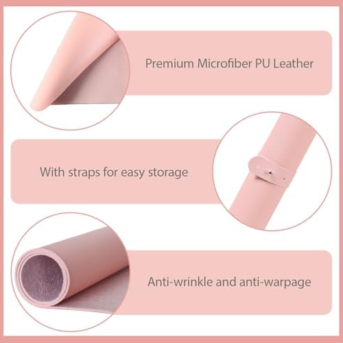 Soft microfiber nail desk pad for nail technician