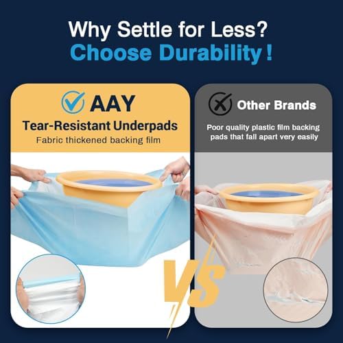 Aay bed pads 100 pack stack for adult and pet use