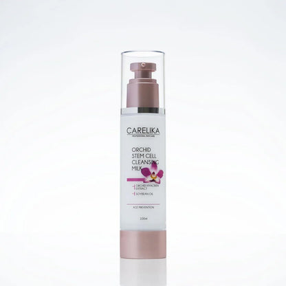 Carelika Orchid Stem Cell Cleansing Milk 100ml front bottle view