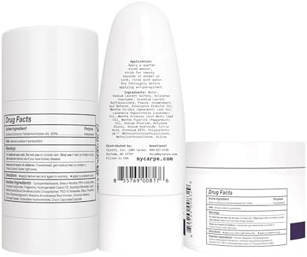 Carpe Clinical Grade Underarm Regimen 3-step components layout