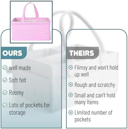 Mr. Pen diaper caddy being carried by sturdy handles