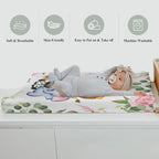 Folded Biloban changing pad cover packaging and label display