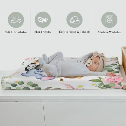 Folded changing pad cover ready for nursery storage