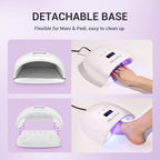 MelodySusie UV LED nail lamp plugged in and operational in a home salon