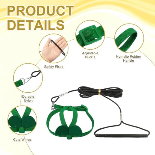 PETAXCELL lightweight bird flight rope displaying the two hundred centimetre elastic leash