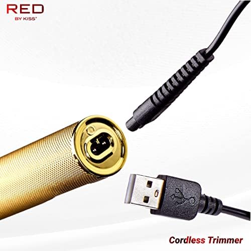Red by Kiss hair trimmer with cleaning brush and maintenance oil accessories
